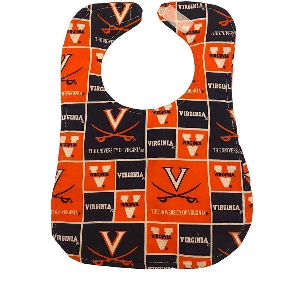 The University of Virginia Cavaliers‎ Navy and Orange Handcrafted Bib